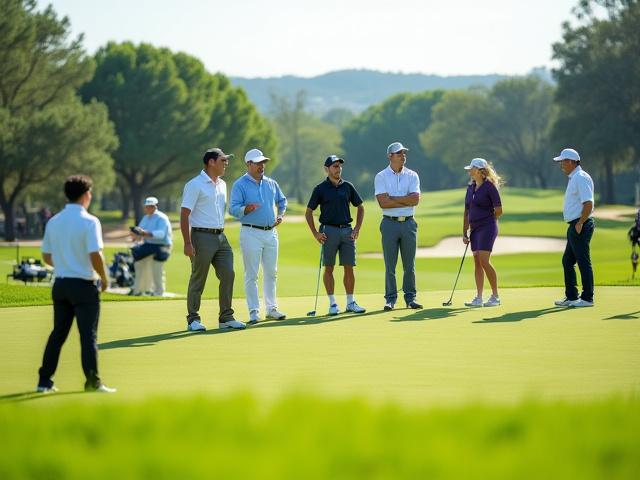 企業イベントやプライベートグループ向けのゴルフ大会が開催されている様子